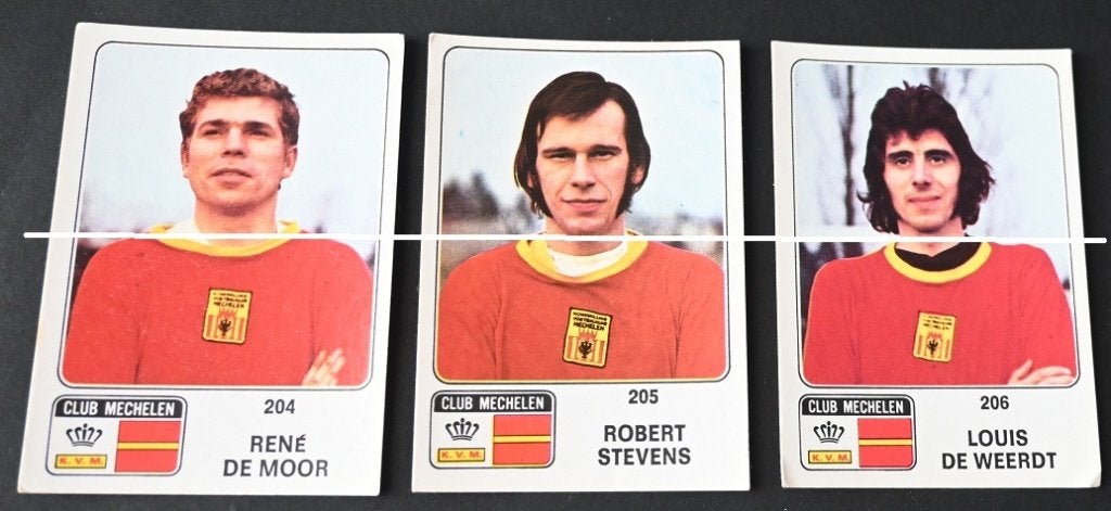 Panini Football 1973 - 74 / KV Mechelen / 6 stickers, Verzamelen, Verzenden, Zo goed als nieuw, Poster, Plaatje of Sticker