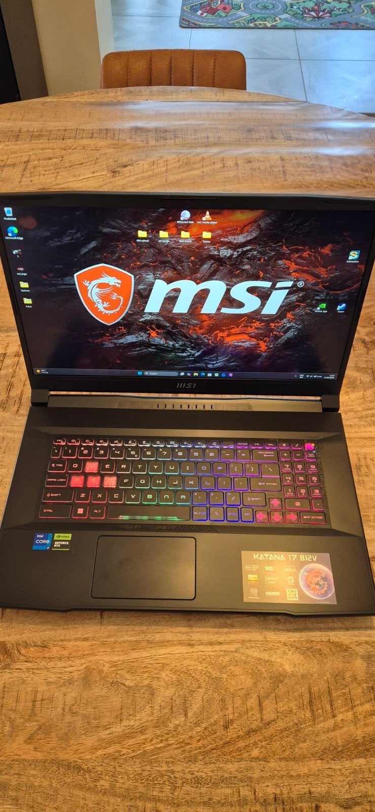 MSI Katana 17 pouces - RTX 4070 - ordinateur portable de jeu, Qwerty, Intel Core i7 processor, Comme neuf, Enlèvement