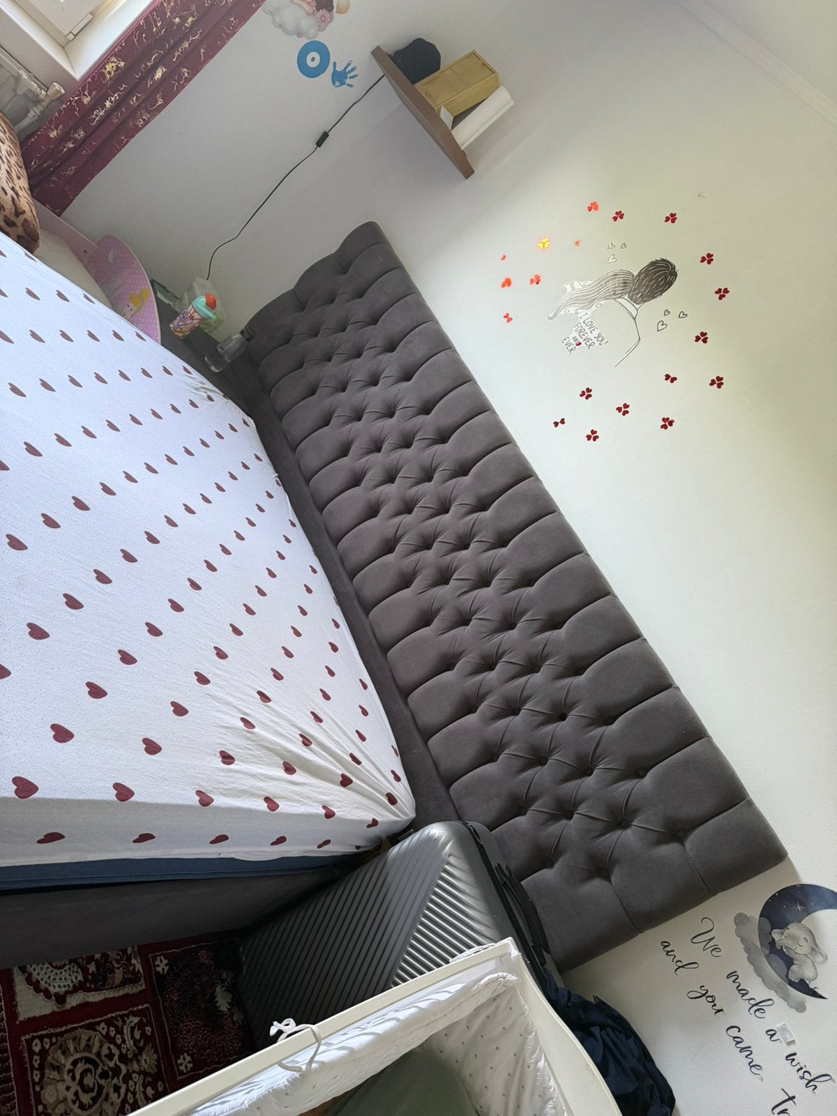 Bed, Bruin, Tweepersoons, Ophalen of Verzenden, Zo goed als nieuw