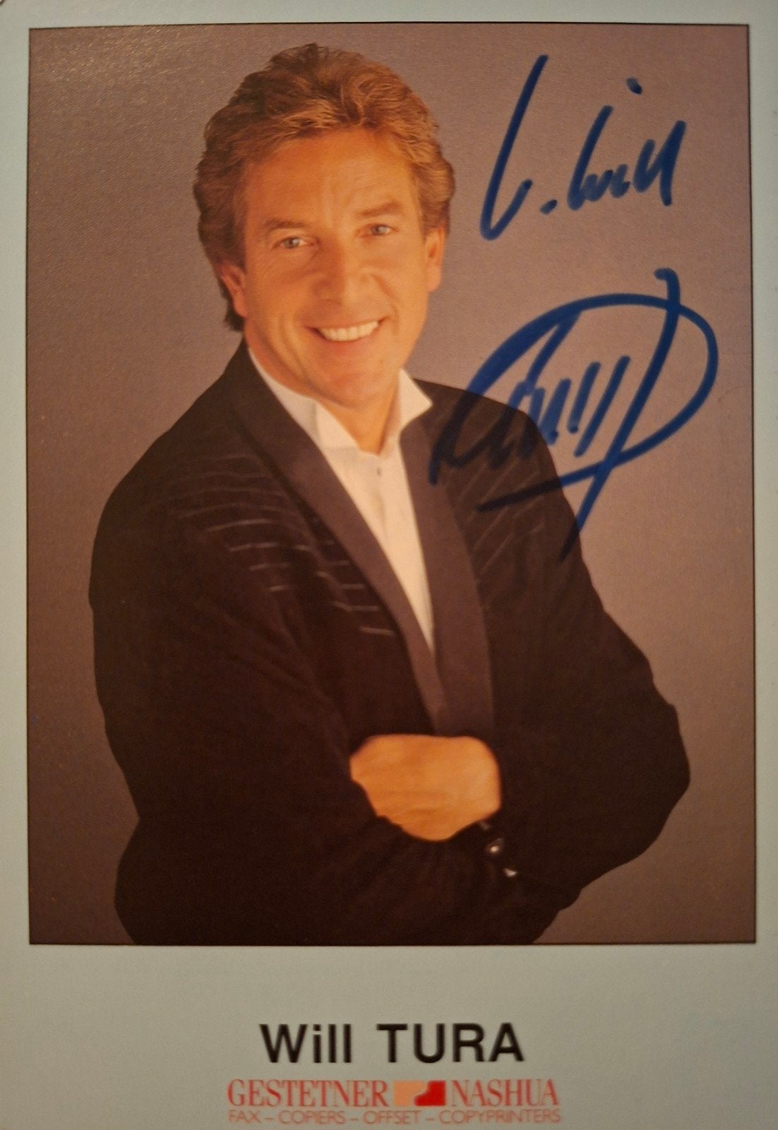Gesigneerde foto's Will Tura, Verzamelen, Muziek, Artiesten en Beroemdheden, Ophalen of Verzenden, Nieuw, Foto of Kaart, Gesigneerd