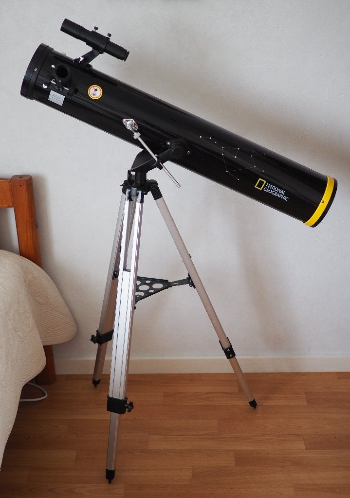 Télescope National Geographic 114/900 AZ — 130 €, Audio, Tv en Foto, Optische apparatuur | Telescopen, Zo goed als nieuw, Spiegeltelescoop (reflector)