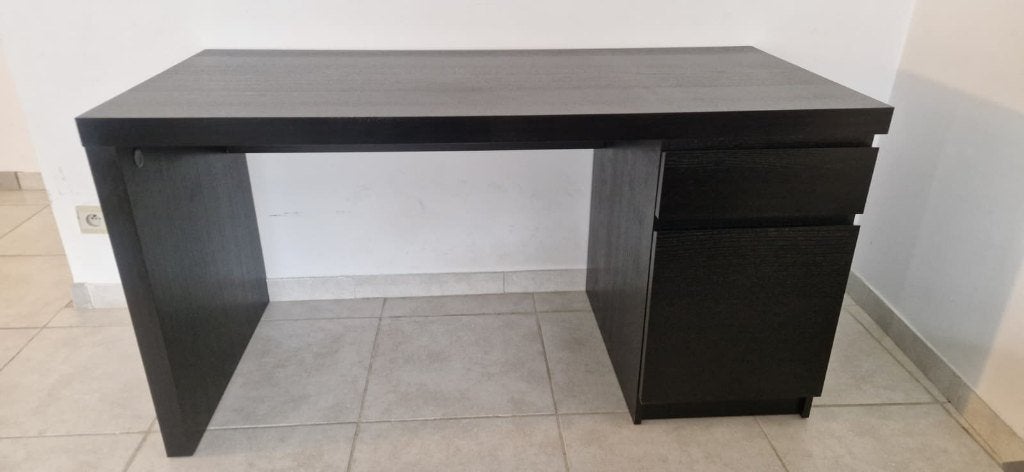 Ikea malm bureau zwart-bruin, Maison & Meubles, Bureaux, Utilisé, Bureau-armoire combiné, IKEA, Moderne, Bois, Noir, Enlèvement