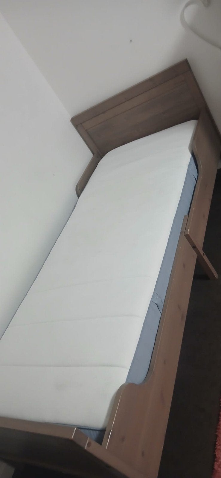 Lit 80*200 réglable., Beige, Bois, Ikea, Une personne