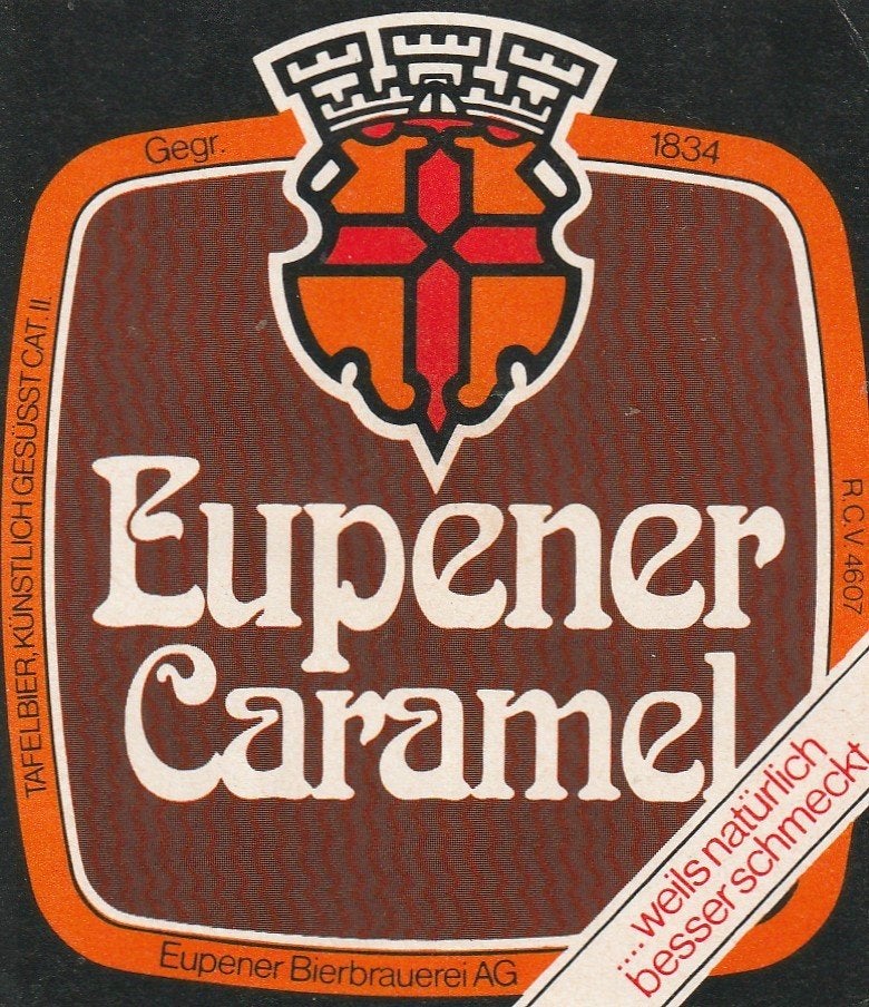 bieretiket Eupener Bierbrauerei Eupen : Eupener caramel, Collections, Envoi, Utilisé, Autres types, Autres marques