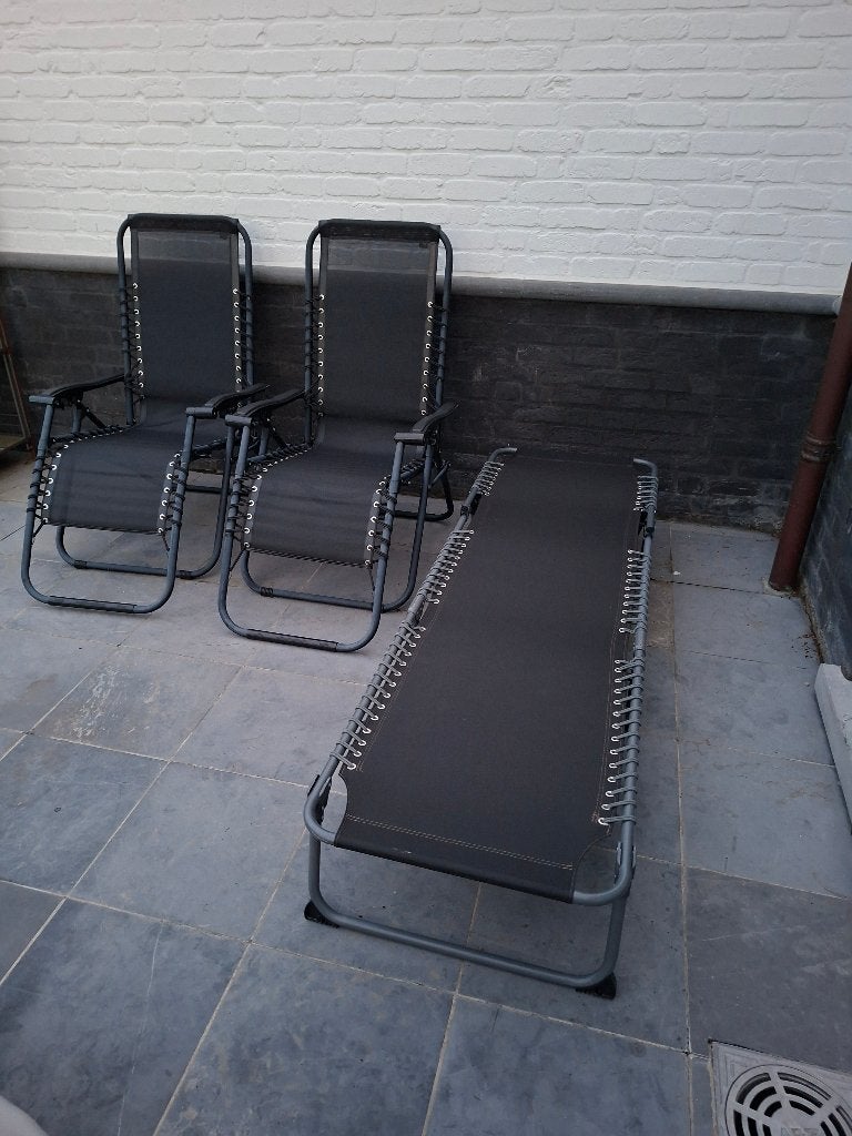 Tuinzetels, Tuin en Terras, Tuinstoelen, Ophalen, Zo goed als nieuw, Kunststof, Verstelbaar