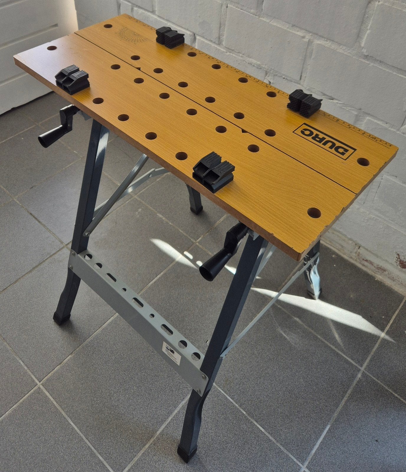 inklapbare werkbank + 2 schragen ( perfecte staat! ), Doe-het-zelf en Bouw, Ophalen