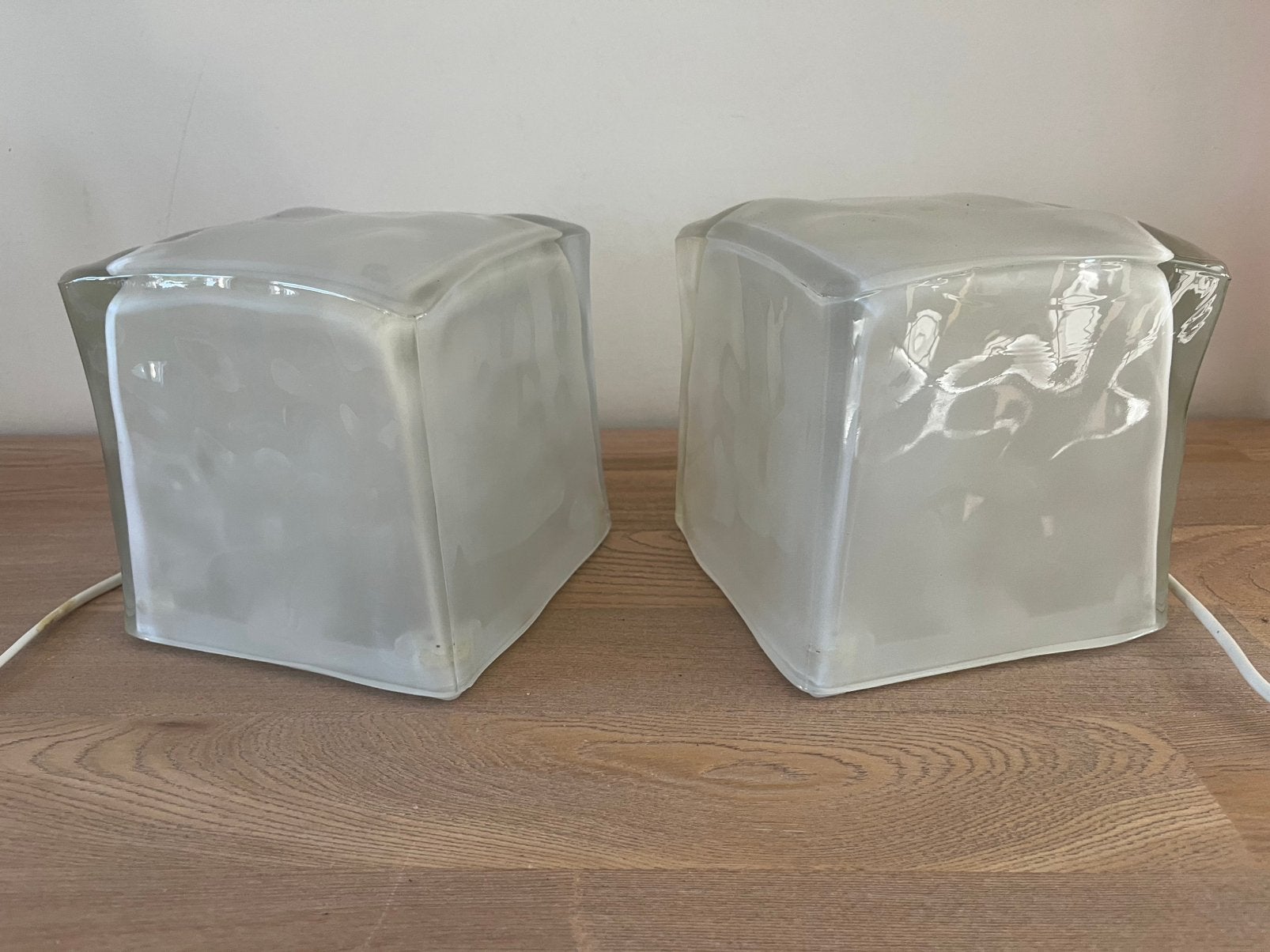 Ikea Iviken Ice cube 2 vintage lampen  ( icecube / ijsblok ), Blauw, Vintage, Ophalen of Verzenden, IKEA