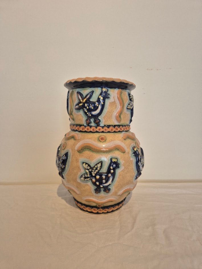 Ernest D'Hossche - Vase art déco en céramique Boch Frères, Antiquités & Art, Enlèvement ou Envoi