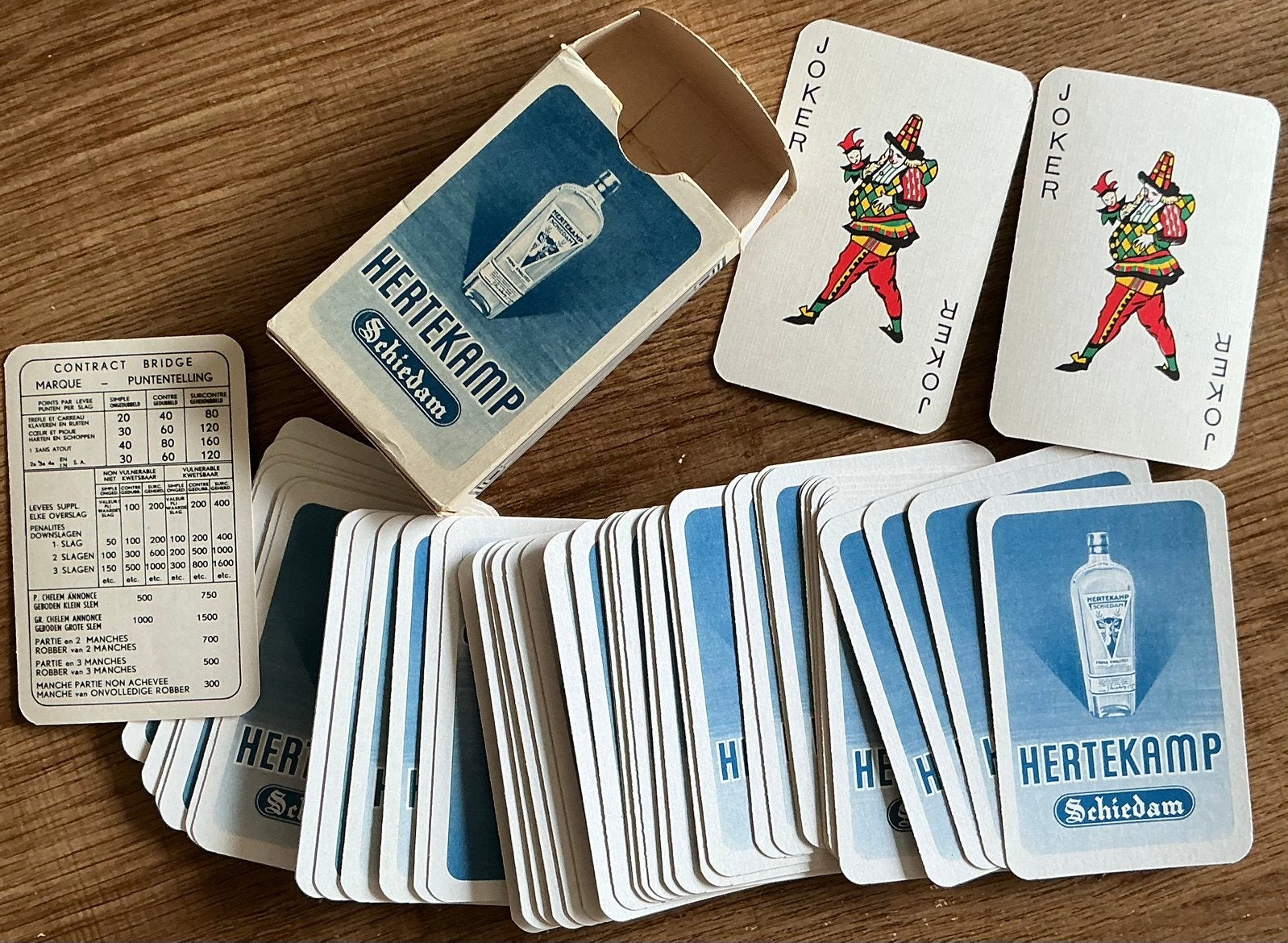 Ancien jeu de cartes HERTEKAMP SCHIEDAM, Enlèvement ou Envoi, Comme neuf, Carte(s) à jouer