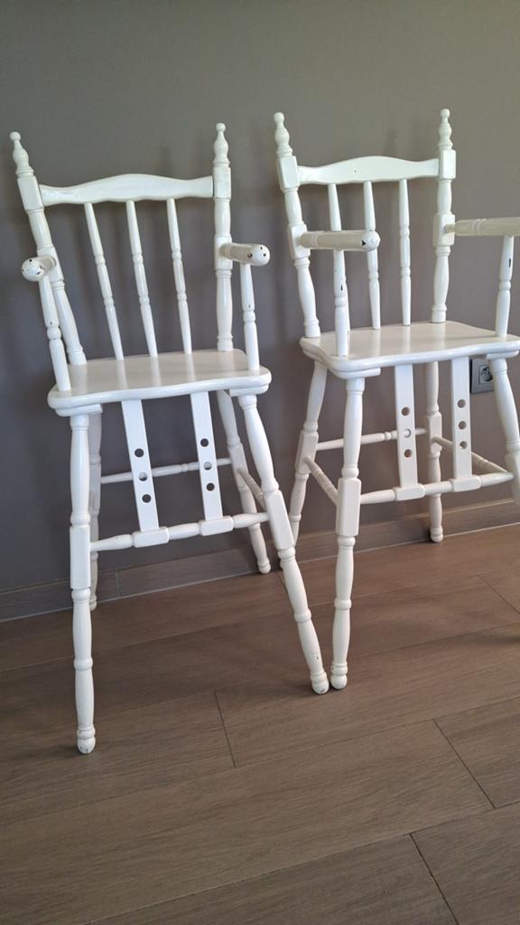 Kinderstoelen, wit hout., Ophalen, Gebruikt
