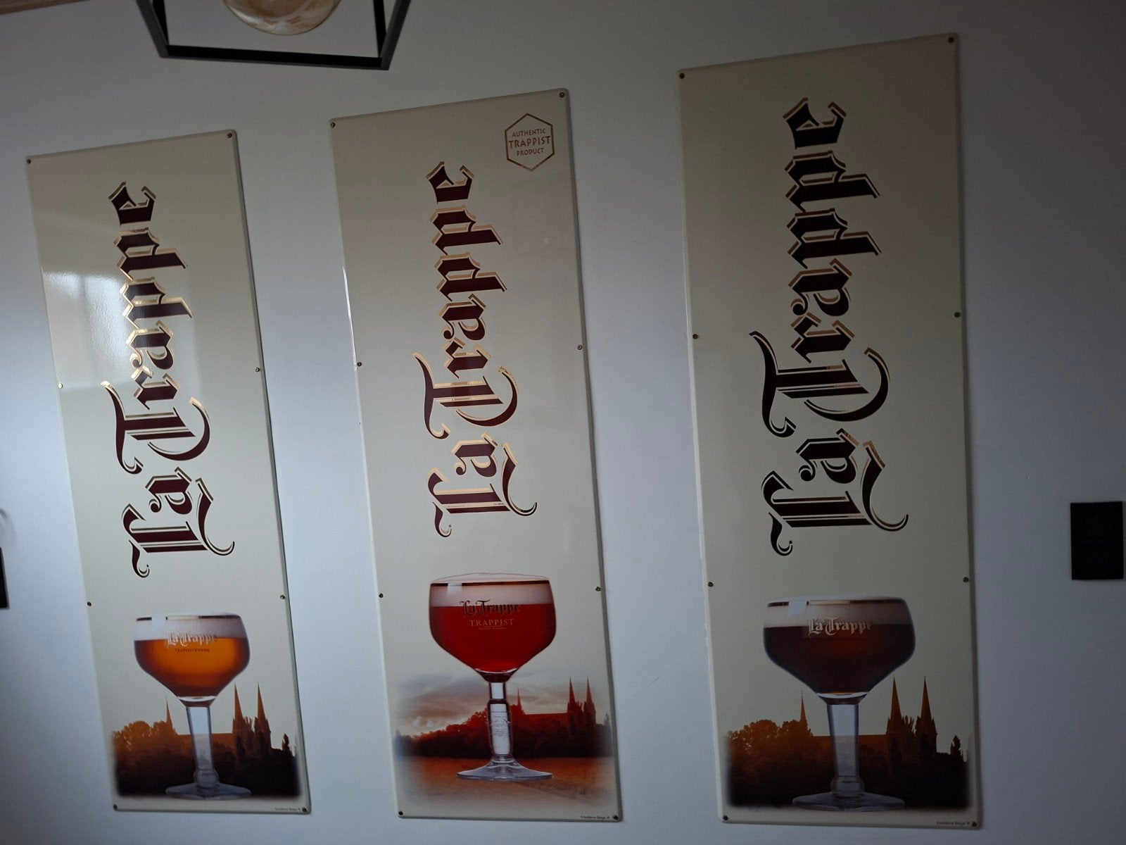 3 plaques émaillées pub biere la trappe, Collections, Enlèvement