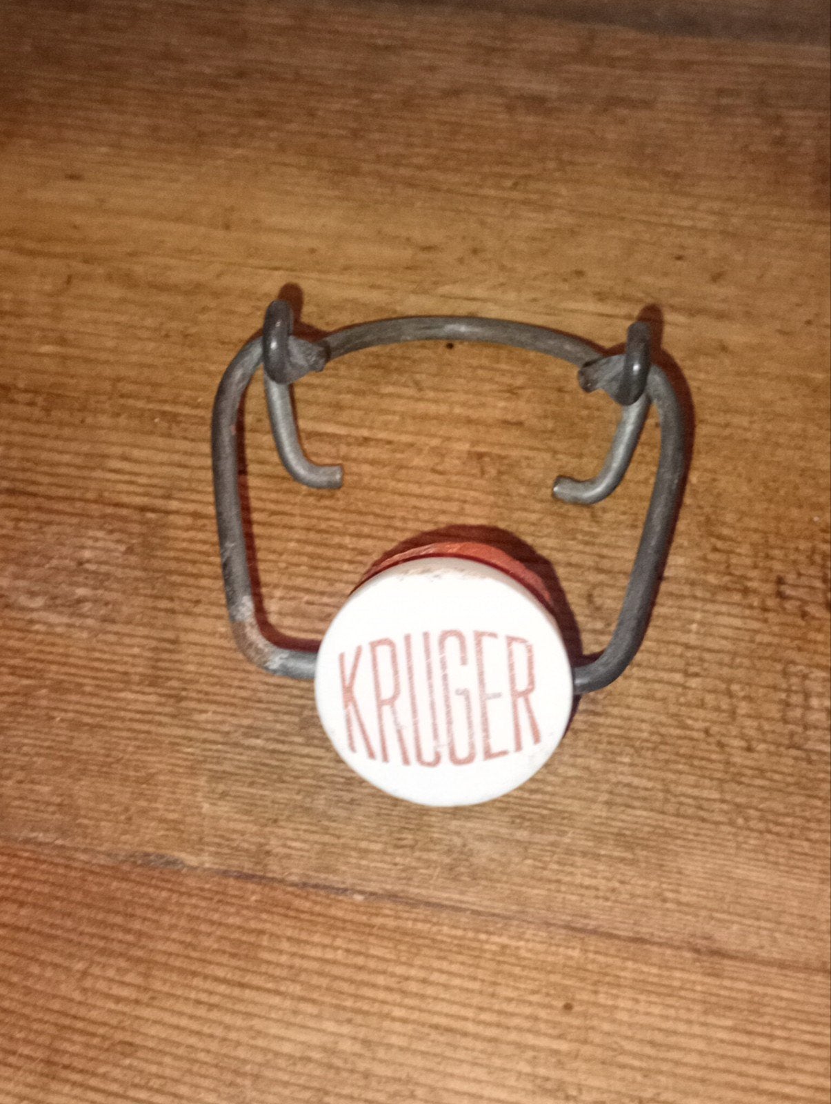 Brasserie bière bouchon porcelaine Krüger, Collections, Marques de bière, Enlèvement ou Envoi