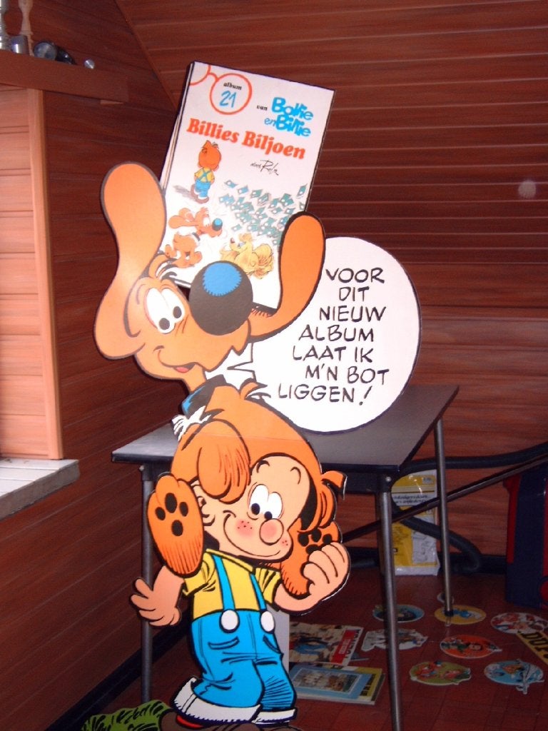 Bollie & Billie – Grote kartonnen display (187 x 80 cm), Ophalen, Overige figuren, Gebruikt, Plaatje, Poster of Sticker