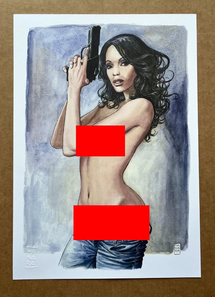 Manara - Illustration d'Art - Rosario Dawson, Envoi