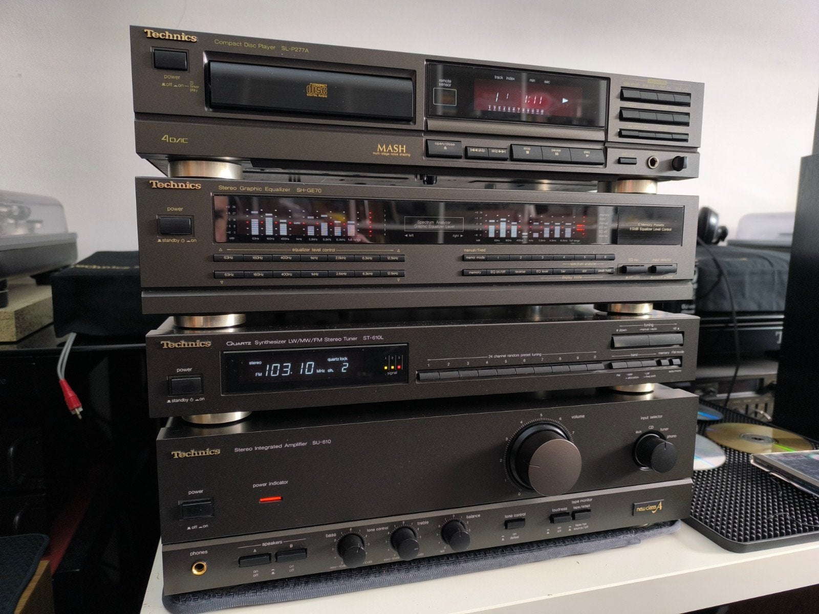 TECHNICS HIFI set - SU 610 - ST 610L - SH GE 70 - SL P277A, Autres marques, Comme neuf, Enlèvement, Composants en vrac