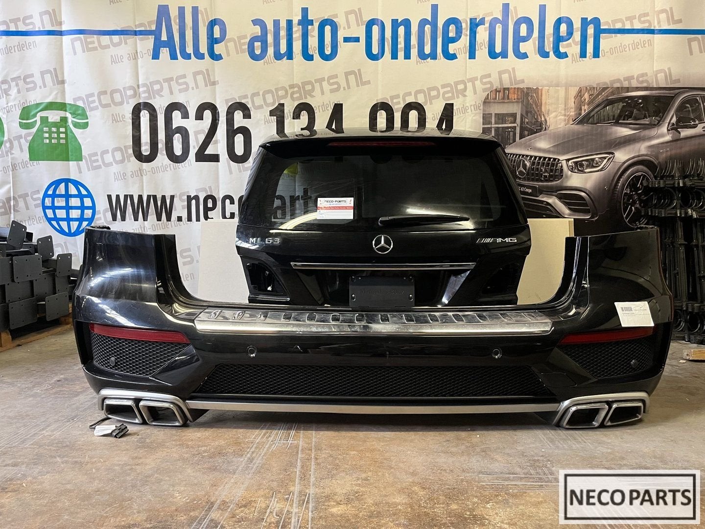 MERCEDES ML 63 AMG W166 197 ACHTERKLEP ACHTERBUMPER COMPLEET, Auto-onderdelen, Carrosserie, Bumper, Mercedes-Benz, Gebruikt, Ophalen of Verzenden