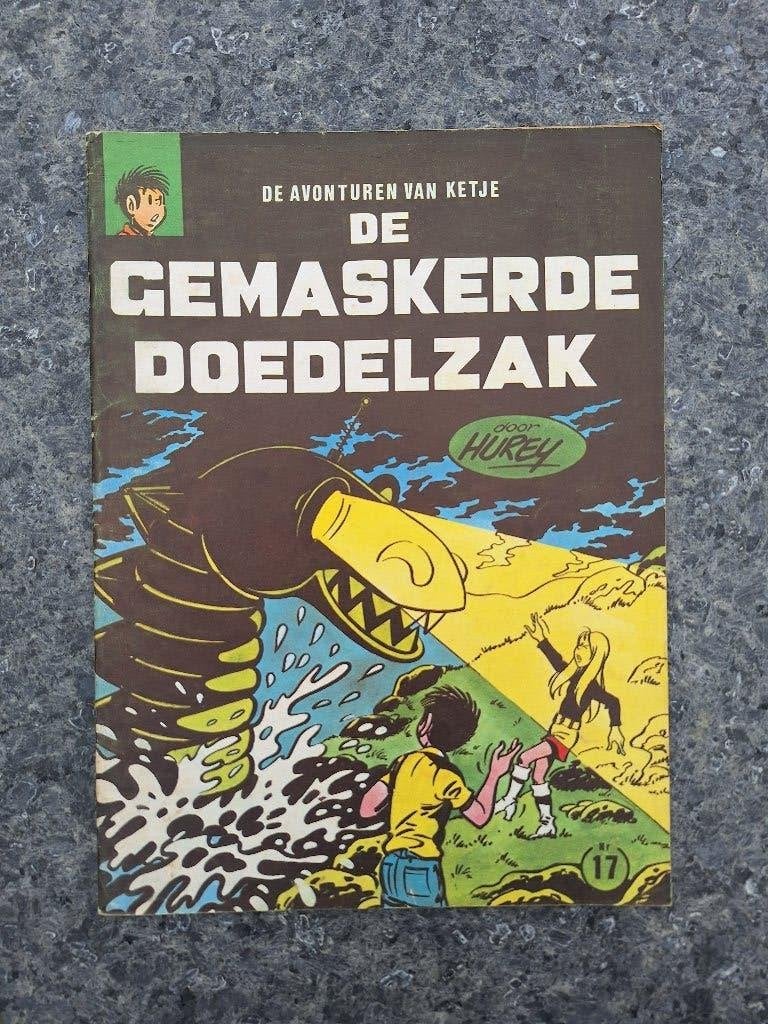 Hurey Ketje - De gemaskerde doedelzak (Het Volk 1971), Gelezen, Hurey, Eén stripboek, Ophalen of Verzenden