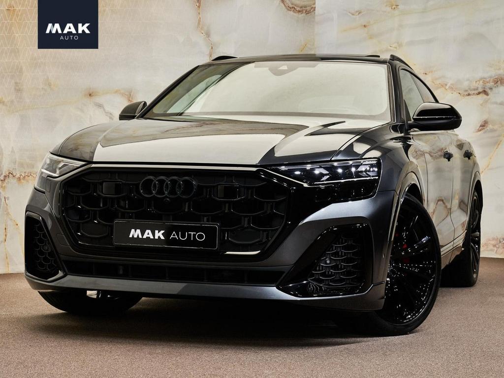 Audi Q8 55 TFSI e Quattro Pro Line S, pano, B&O, 4W-best., O, Auto's, Automaat, Zwart, Q8, Bedrijf
