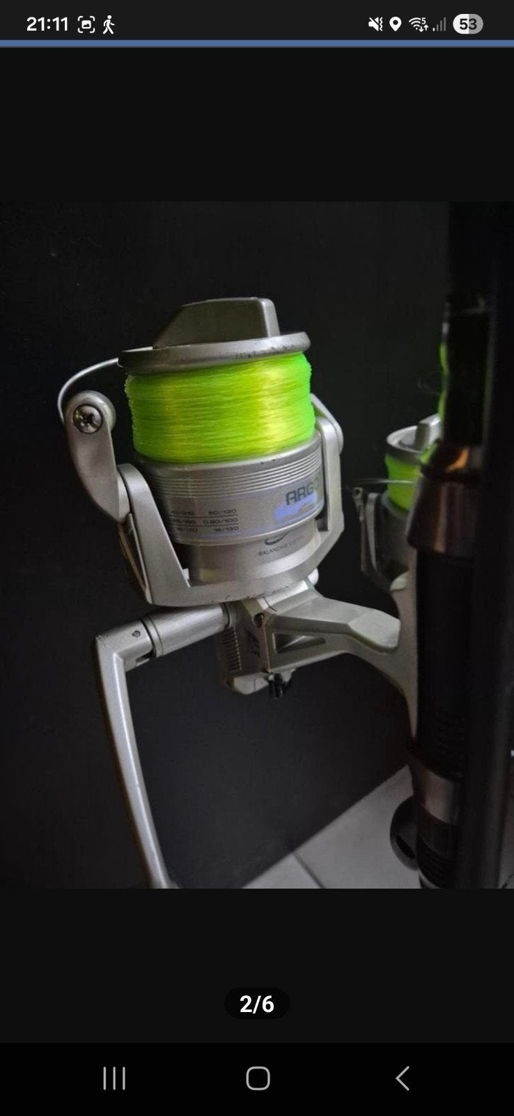 hengels 360 met met okuma argo molens, Enlèvement