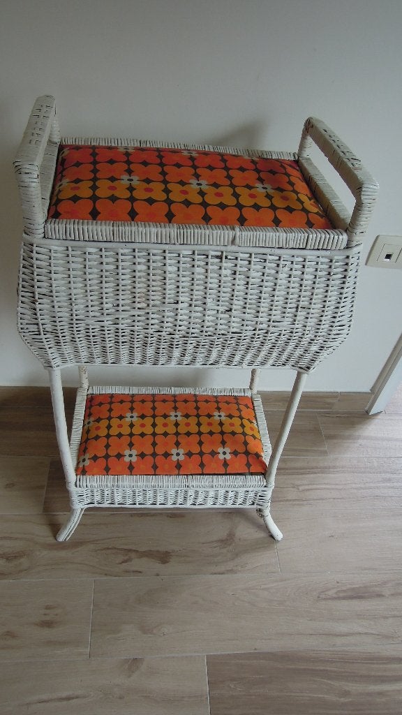 Vintage grote naaimand met 2 opbergvakken, Ophalen, Gebruikt, Overige typen
