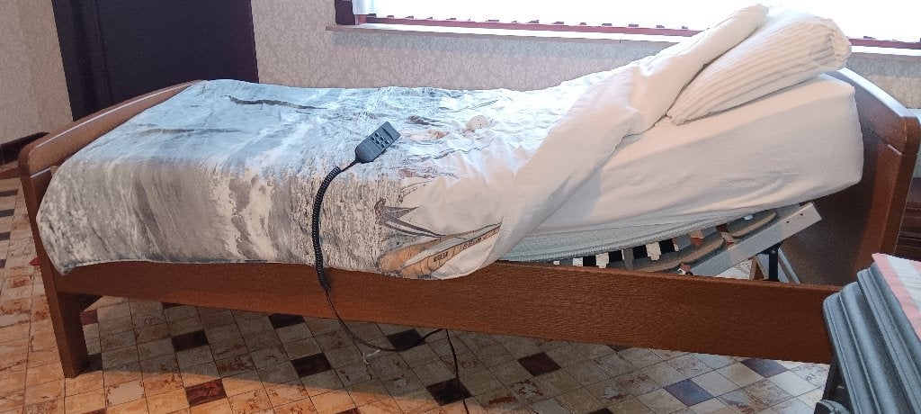seniorenbed, Huis en Inrichting, Ophalen, Eenpersoons, Bruin, Klassiek