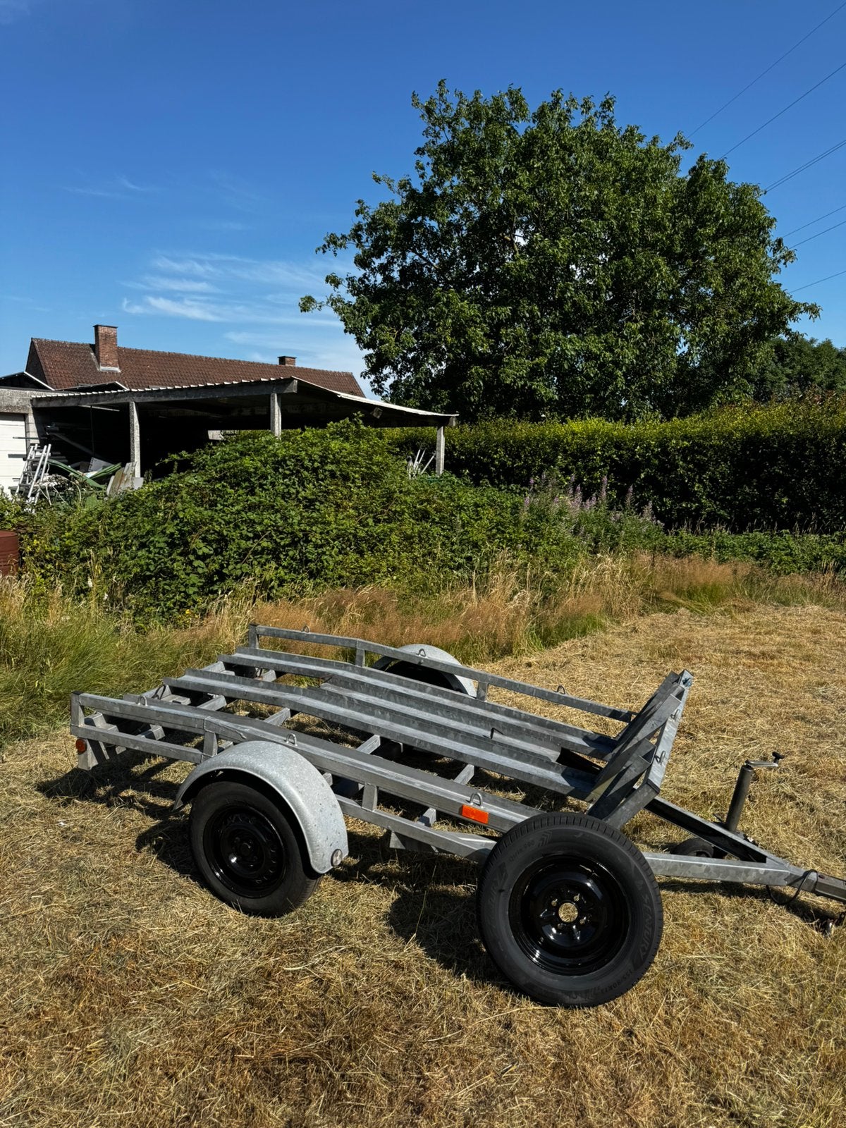 Aanhangwagen voor 3 motoren TE HUUR, Enlèvement, Utilisé