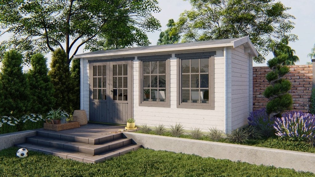 Cabane en rondins - Justine Garden House | 40 mm | épicéa no, Envoi, Neuf