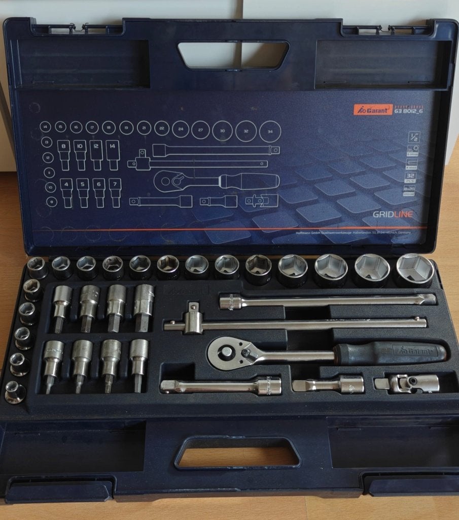 GARANT Dopsleutelset 1/2" – 32-delig, Ophalen of Verzenden, Gebruikt, Sleutel/ratel, Overige merken