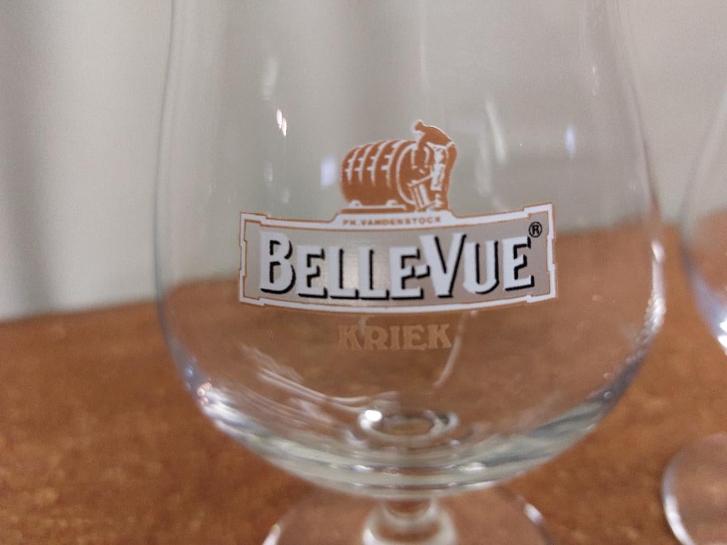 Verres à bière Belle Vue, cerise, Enlèvement ou Envoi, Comme neuf, Verre ou Verres, Autres marques