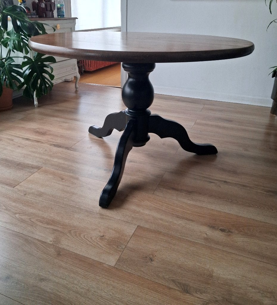 Ronde tafel van massief hout van 120 cm, Huis en Inrichting, Tafels | Eettafels, Ophalen, Gebruikt, 50 tot 100 cm, 100 tot 150 cm