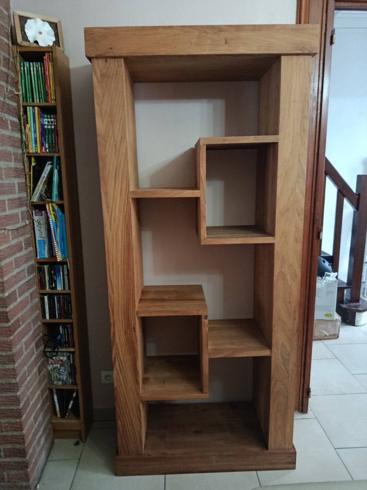 bibliothèque, Teck, 25 à 50 cm, Enlèvement, Utilisé