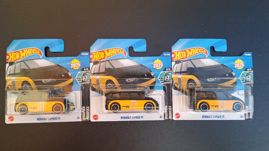 3x RENAULT ESPACE F1 hot wheels, Enlèvement ou Envoi, Comme neuf, Voiture