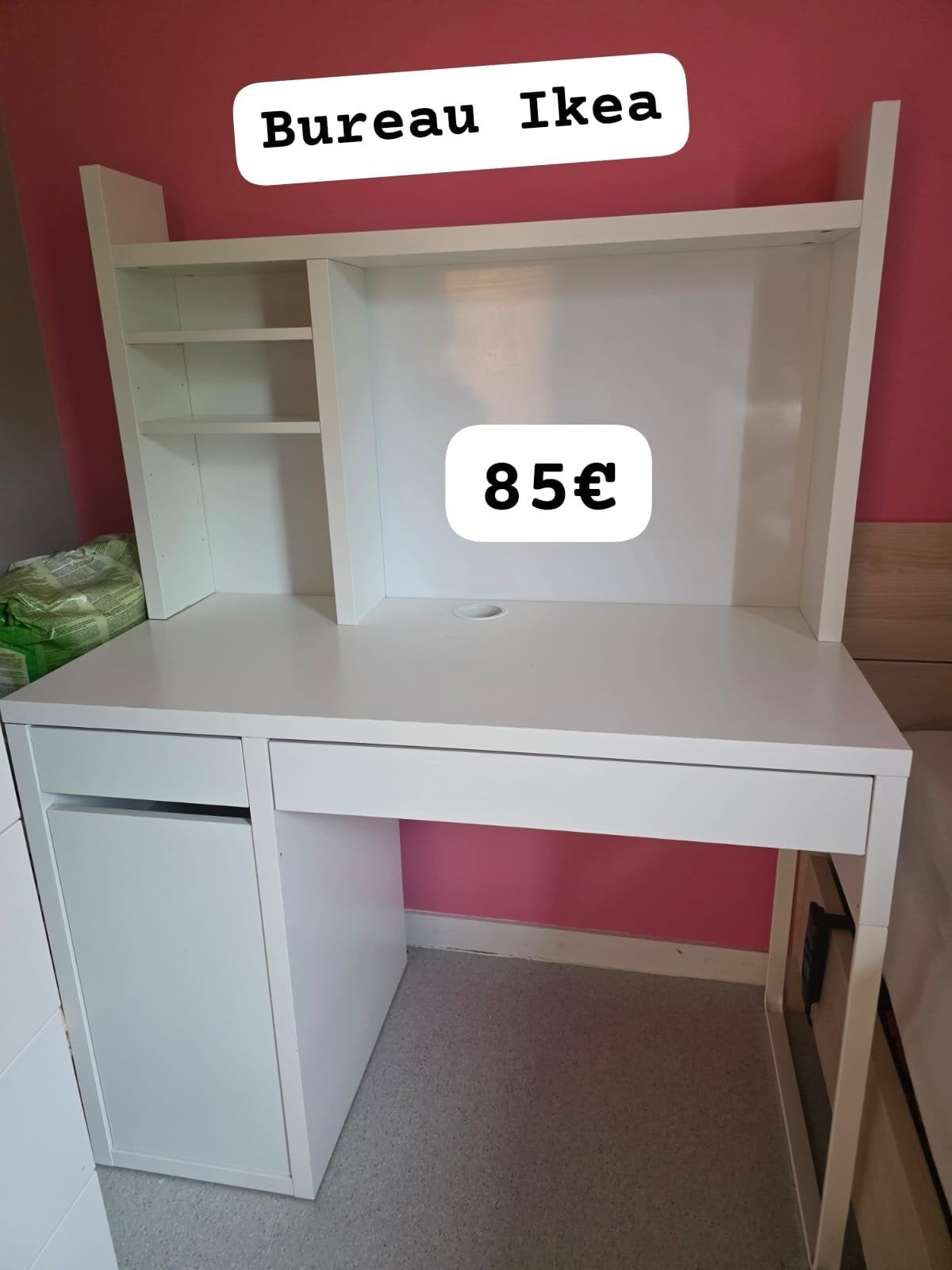 Bureau Ikea blanc Micke, Maison & Meubles