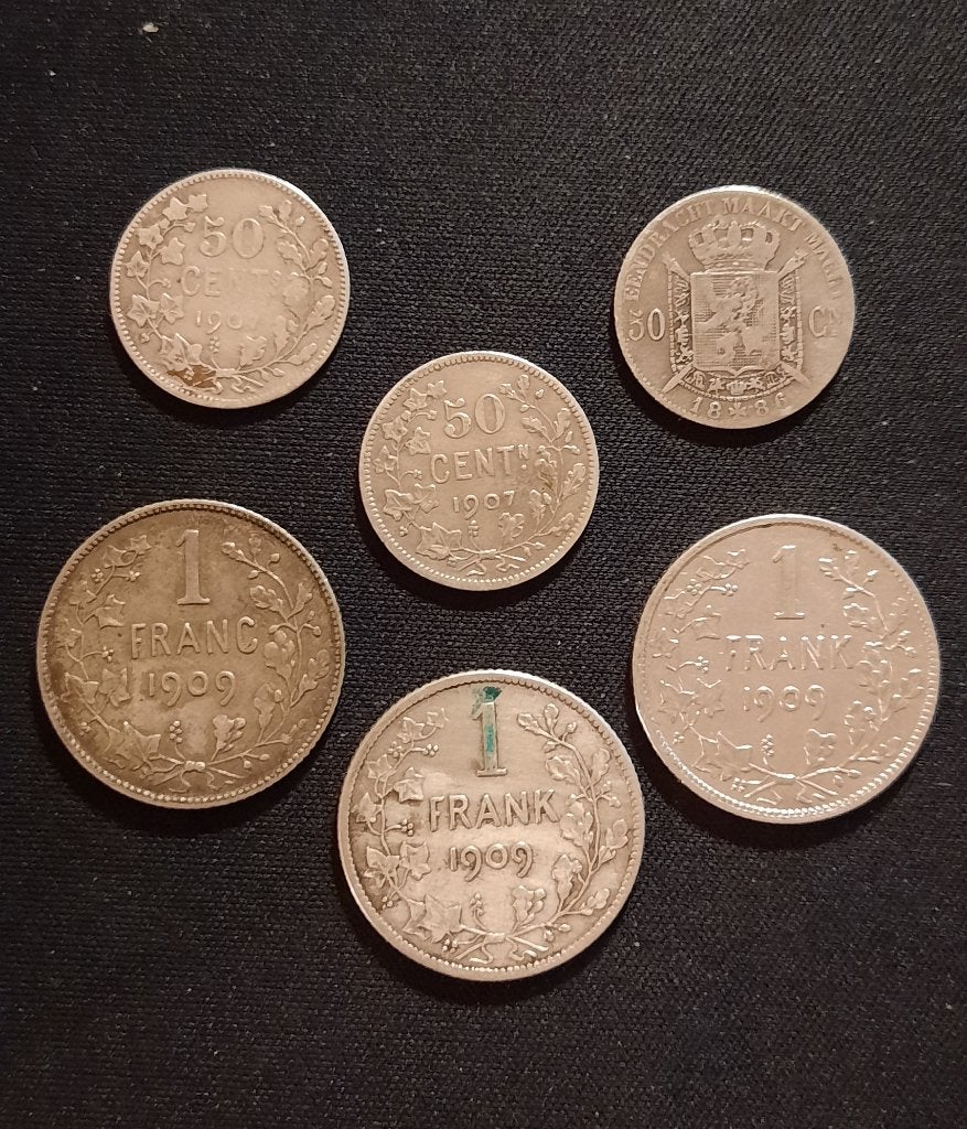Lot monnaies Léopold II Type Vincotte / Wiener, Enlèvement ou Envoi, Argent