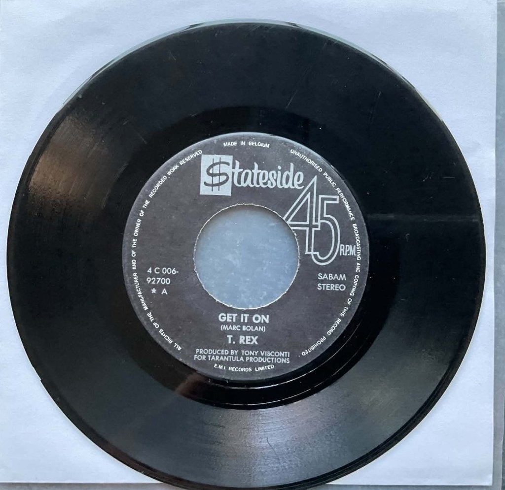 T. Rex "Get it on", 7 inch, Zo goed als nieuw, Pop, Beschermende buitenhoes
