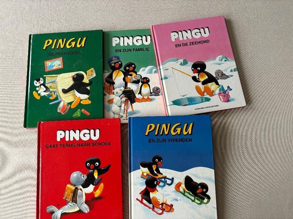 5 kleuter/ kinder/ boeken: avonturen van pinguïn " Pingu", Ophalen, Gelezen, Jongen of Meisje, Voorleesboek