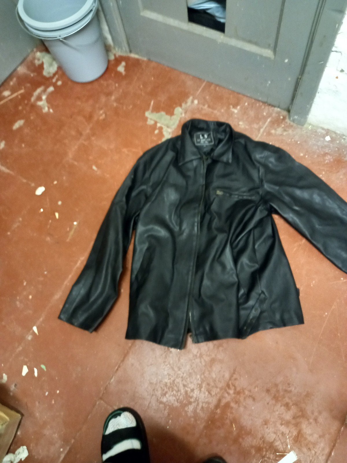 imitatieleren jas voor heren maat XXL lichte gebruikssporen