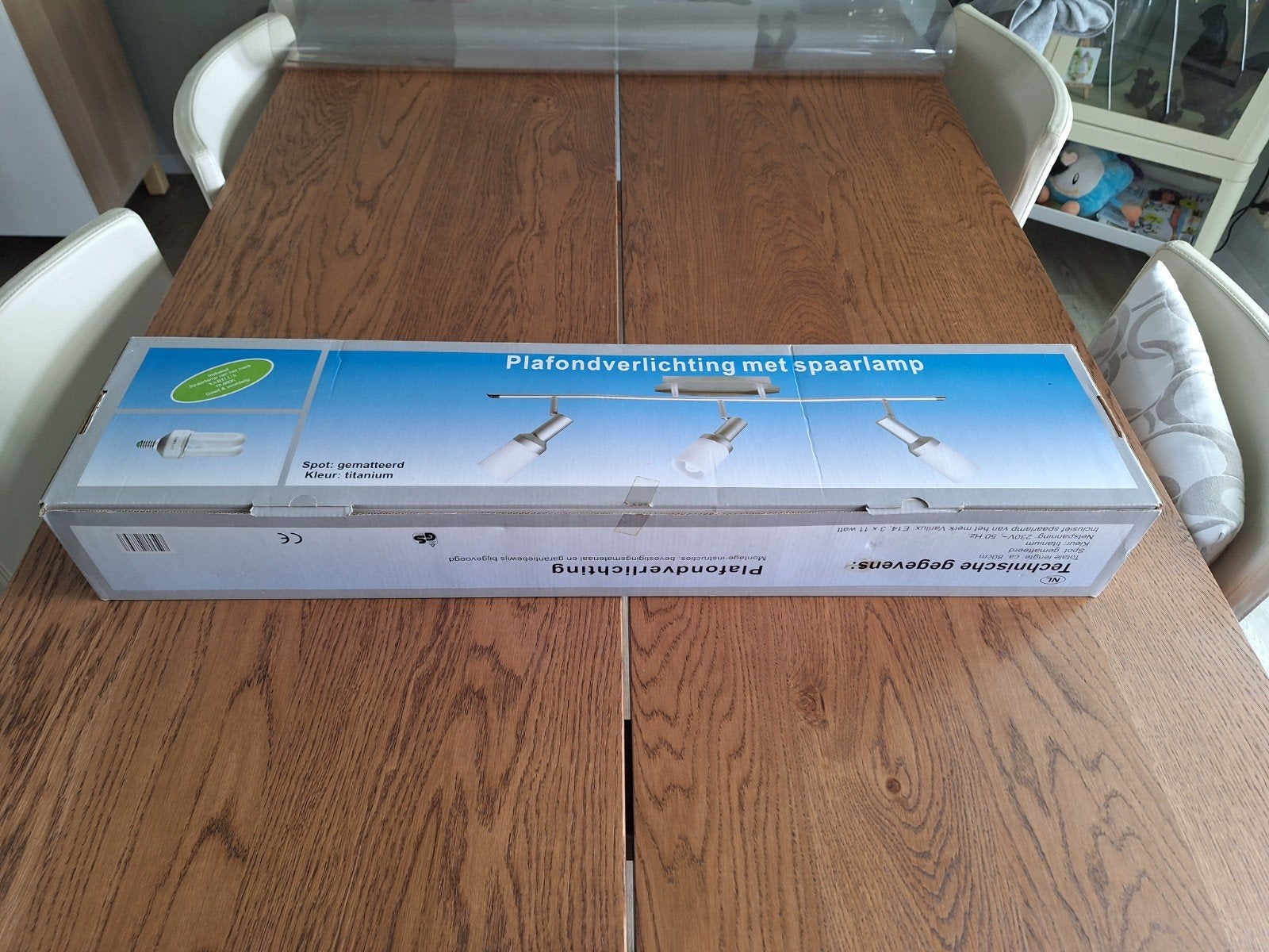 Plafondverlichting met gematteerde spot, Huis en Inrichting, Lampen | Plafondlampen, E14 (klein), Plafondspot, Zo goed als nieuw