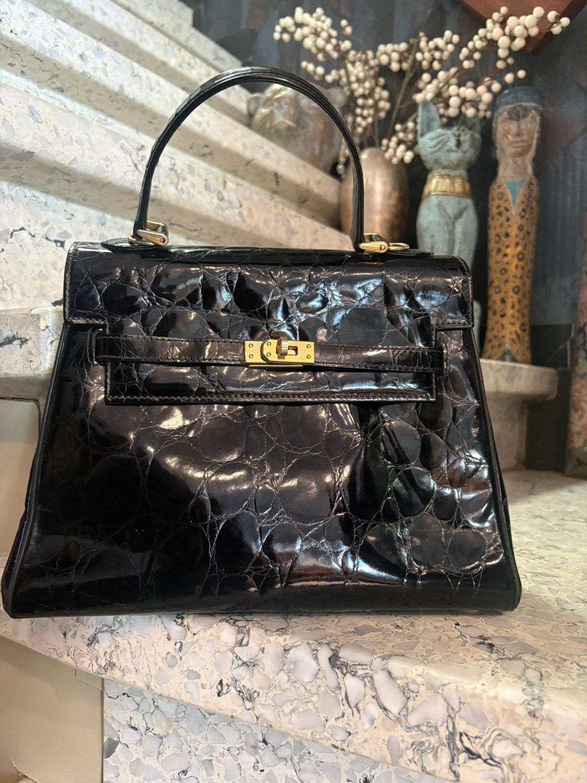 COSCI vintage handtas - Handmade in Italy, Handtassen en Accessoires, Tassen | Damestassen, Ophalen of Verzenden, Handtas
