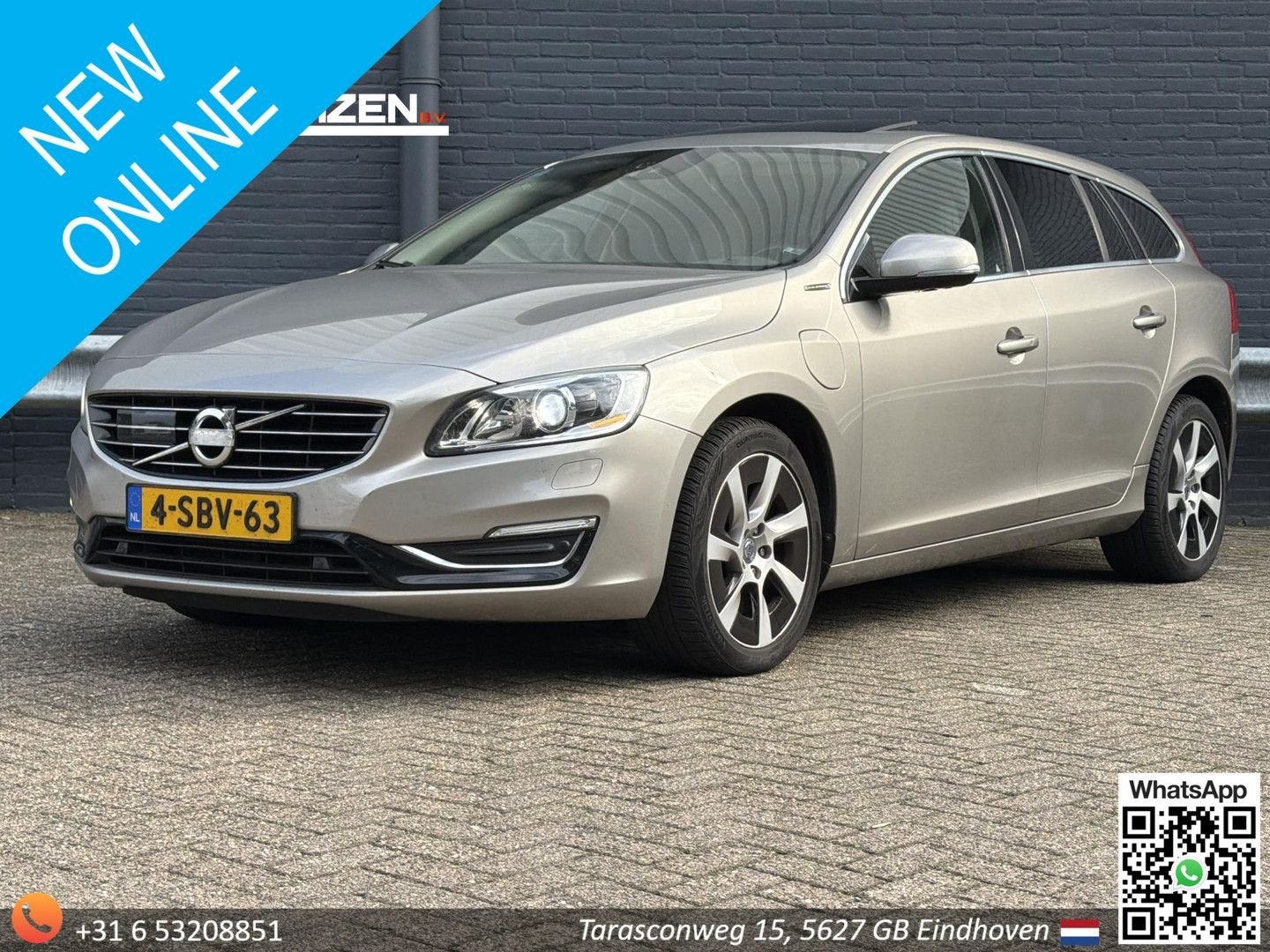 Volvo V60 2.4 D6 AWD Plug-In Hybrid Summum4 | Schuif/Kanteld, Autos, Argent ou Gris, Achat, Hybride Électrique/Diesel, V60