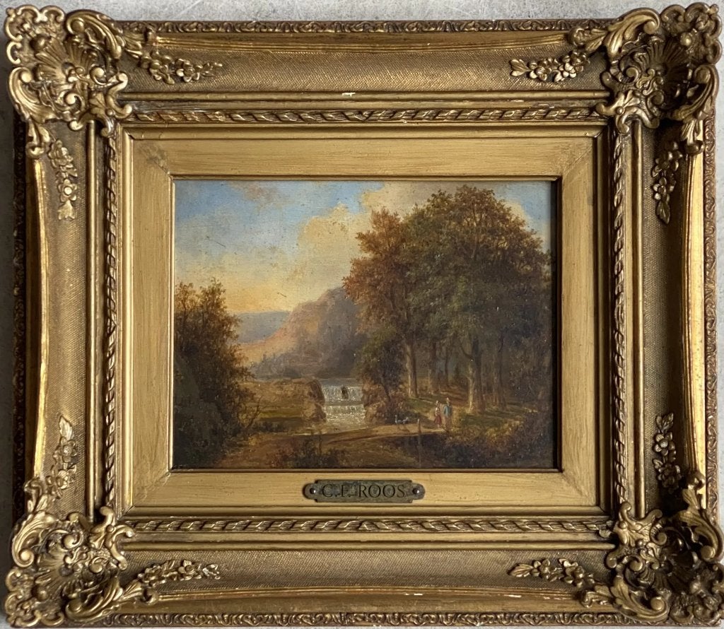 Antiek Schilderij op paneel, gesigneerd, Enlèvement, Signé, Panneau