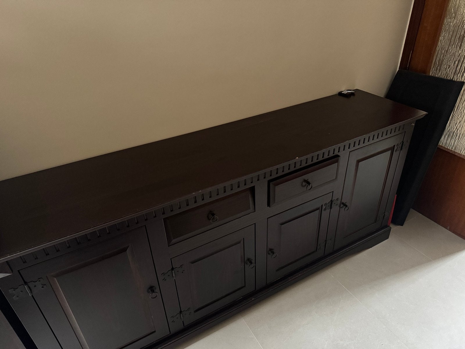 ‼️ vite ‼️ Grand Buffet en bois foncé à vendre, Enlèvement, Utilisé
