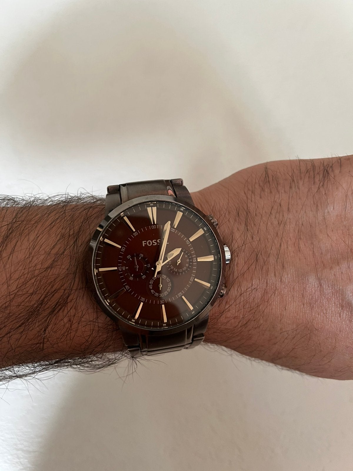 Fossil herenhorloge – Gunmetal – Chronograaf, Bijoux, Sacs & Beauté, Montres | Hommes, Acier, Enlèvement, Utilisé, Montre de poche