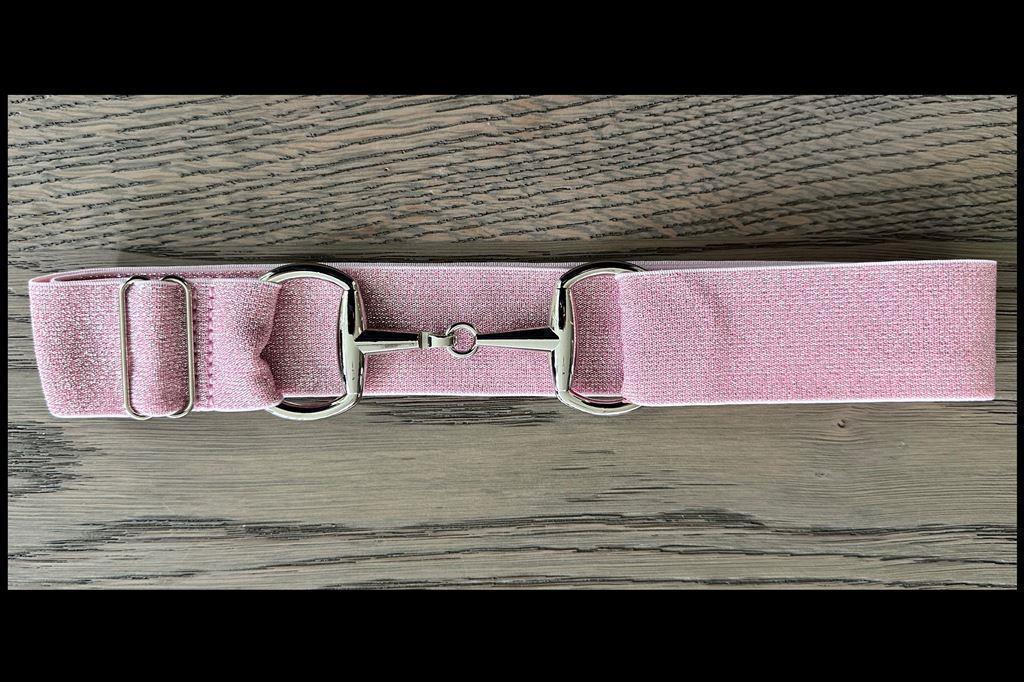 Glitter Roze - Zilver - Paardrij Riem - Trensriem - Paardrij, Ophalen of Verzenden, Nieuw, Western, Overige typen