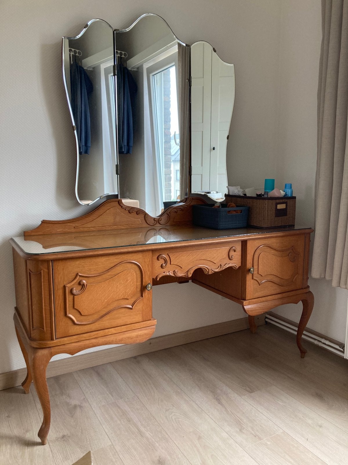 Vintage kaptafel, Ophalen, Gebruikt, Hout, Vintage