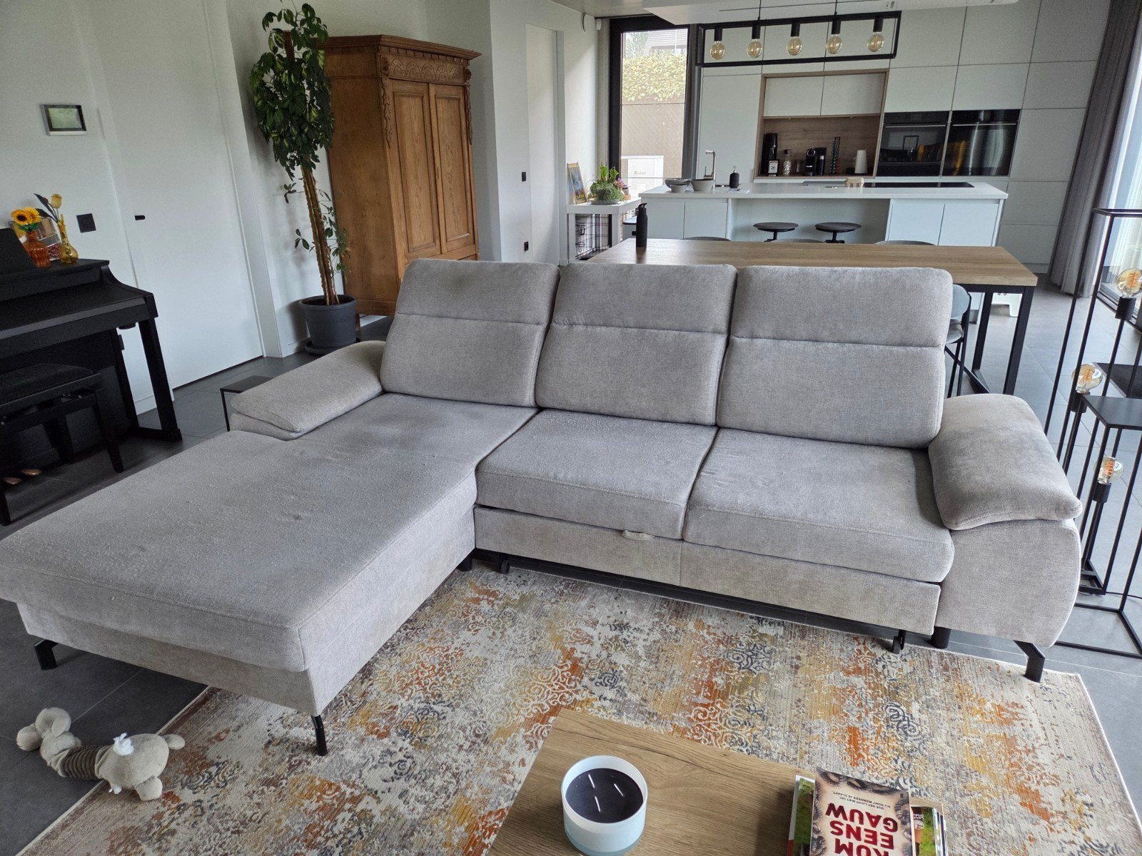 Salon met longchair en bedfunctie, Huis en Inrichting, Ophalen