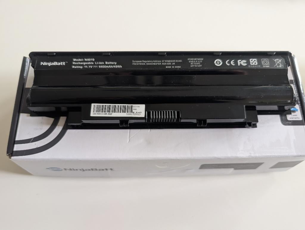 Dell J1KND Laptop batterij (NinjaBatt), Computers en Software, Accu's en Batterijen, Ophalen of Verzenden, Zo goed als nieuw, Dell