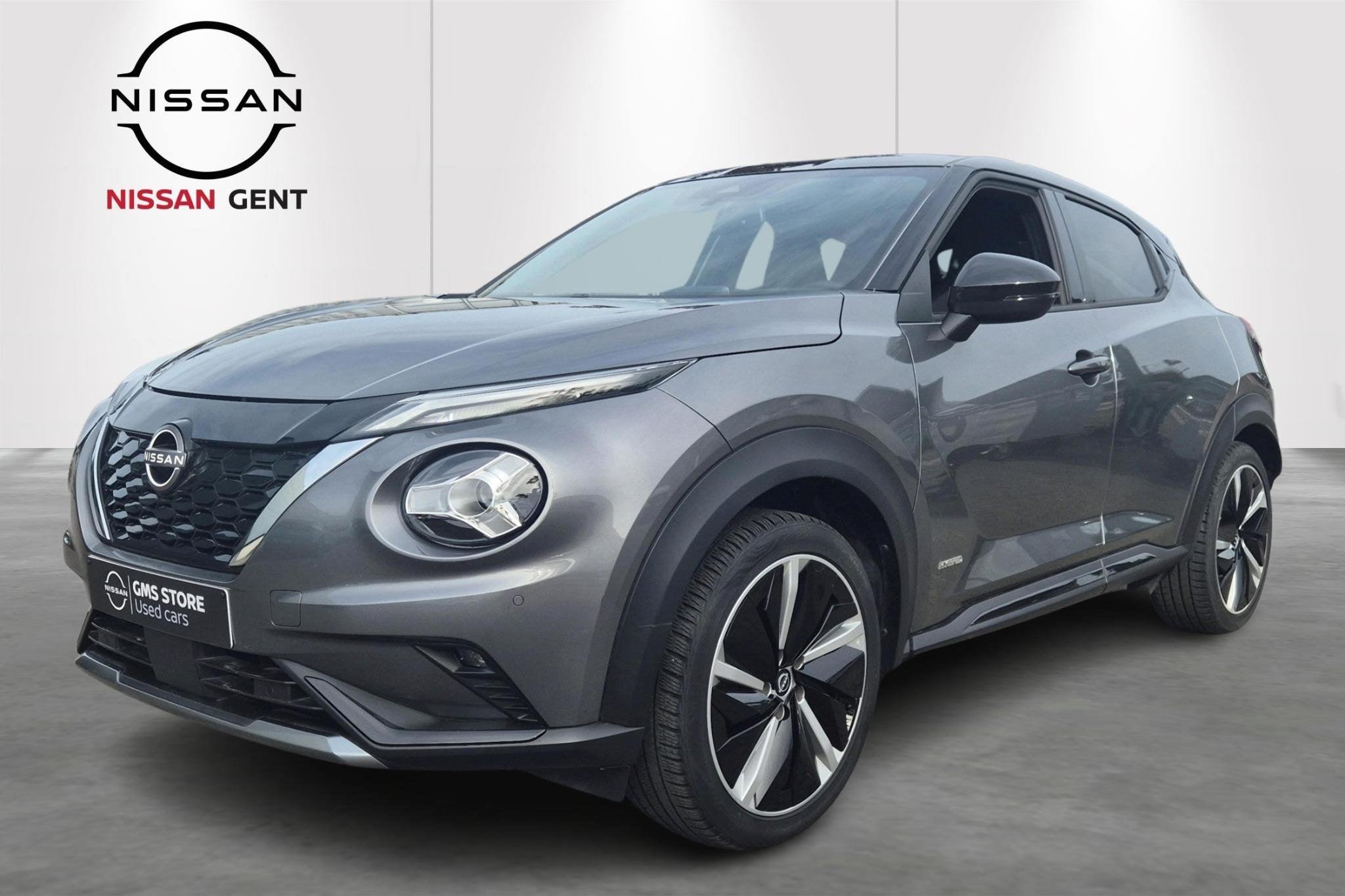 Nissan Juke 1.6 Hybrid 145 N-Design (automatique), Autos, Nissan, Argent ou Gris, 750 kg, Entreprise, Noir