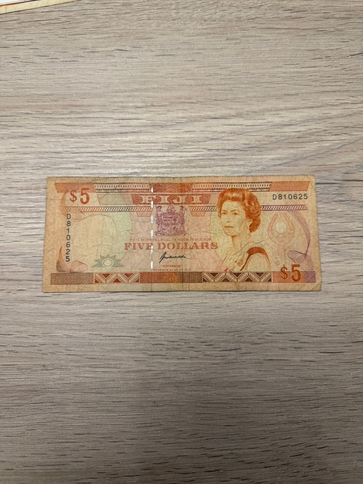 Oude 5 dollar fiji, Postzegels en Munten, Bankbiljetten | Europa | Niet-Eurobiljetten, Ophalen of Verzenden