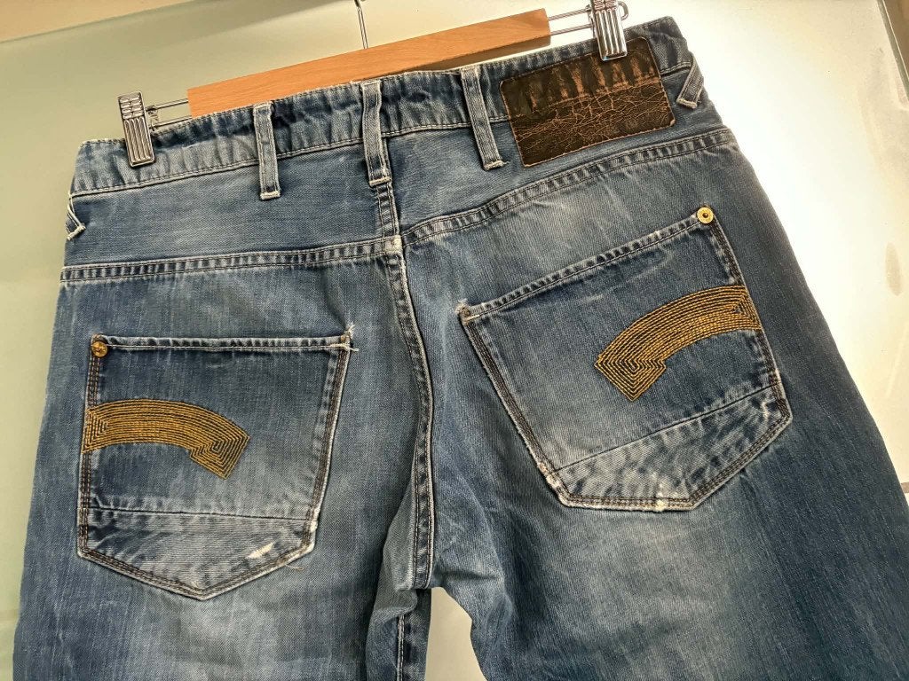 G-Star RAW 'Heller Low Straight' Jeans W31 / L32, Kleding | Heren, Blauw, W32 (confectie 46) of kleiner, Ophalen of Verzenden